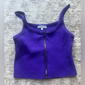 Cotton Citizen Zip Up Crop Tank Size XS NWOT